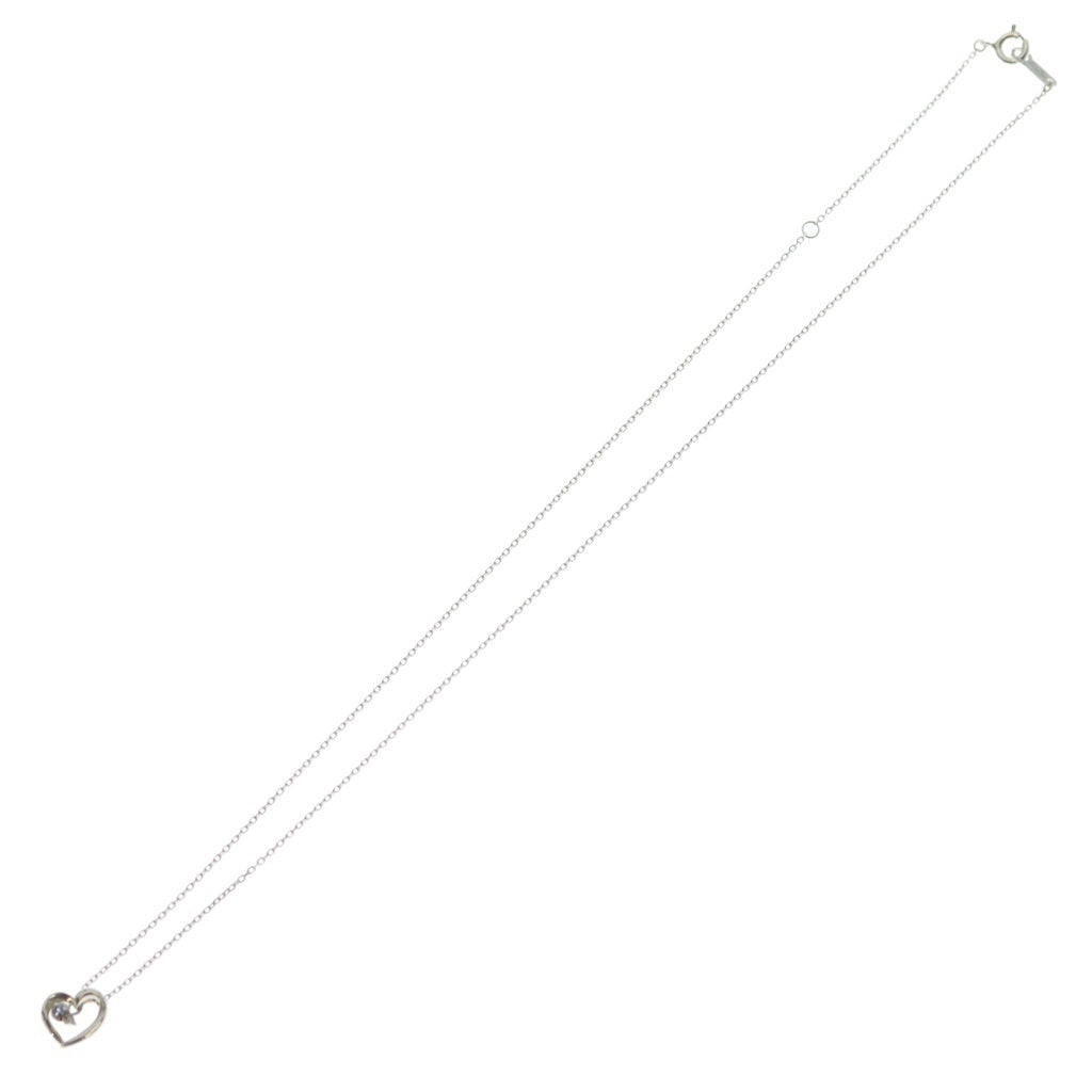 4℃(ヨンドシ－) エターナルシルバー ハート ストーン ネックレス シルバー レディース