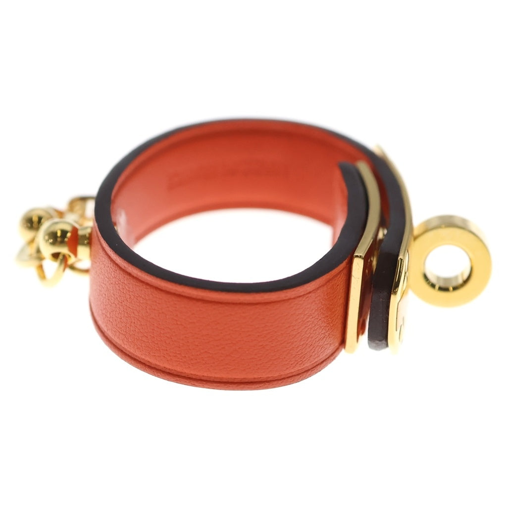 HERMES(エルメス) ケリー レザー グローブホルダー オレンジ ゴールド金具