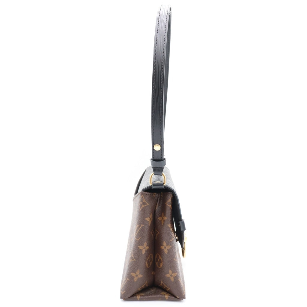 LOUIS VUITTON(ルイヴィトン) モノグラム サンミシェル エピ レザー ワンショルダーバッグ ゴールド金具 ブラック/ブラウン M44030 レディース