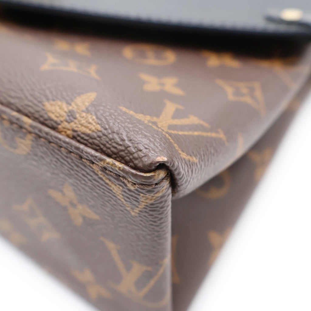 LOUIS VUITTON(ルイヴィトン) モノグラム サンミシェル エピ レザー ワンショルダーバッグ ゴールド金具 ブラック/ブラウン M44030 レディース