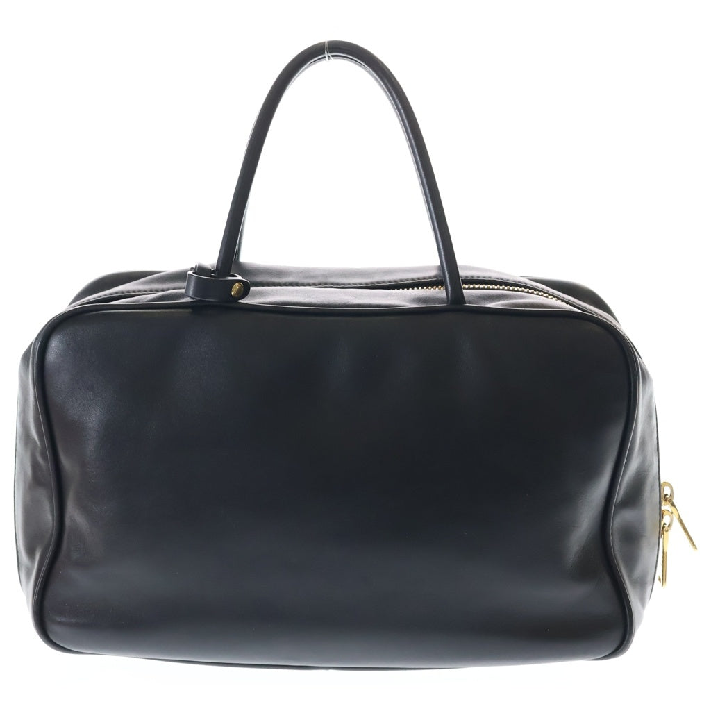 miumiu(ミュウミュウ) トップハンドル ボー ハンドバッグ ブラック レザー 5BB117 ゴールド金具