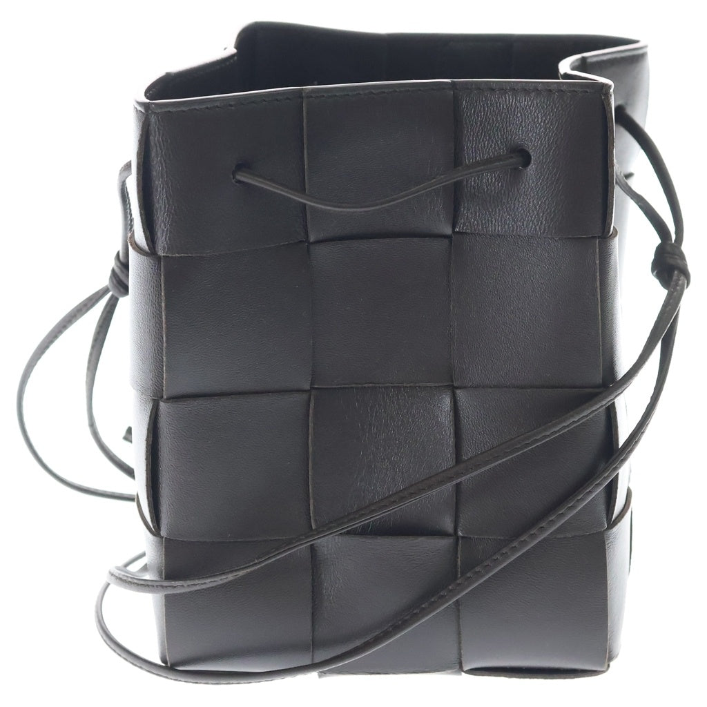 BOTTEGA VENETA(ボッテガヴェネタ) カセット スモール バケットバッグ ショルダーバッグ ブラウン レザー 680218 レディース