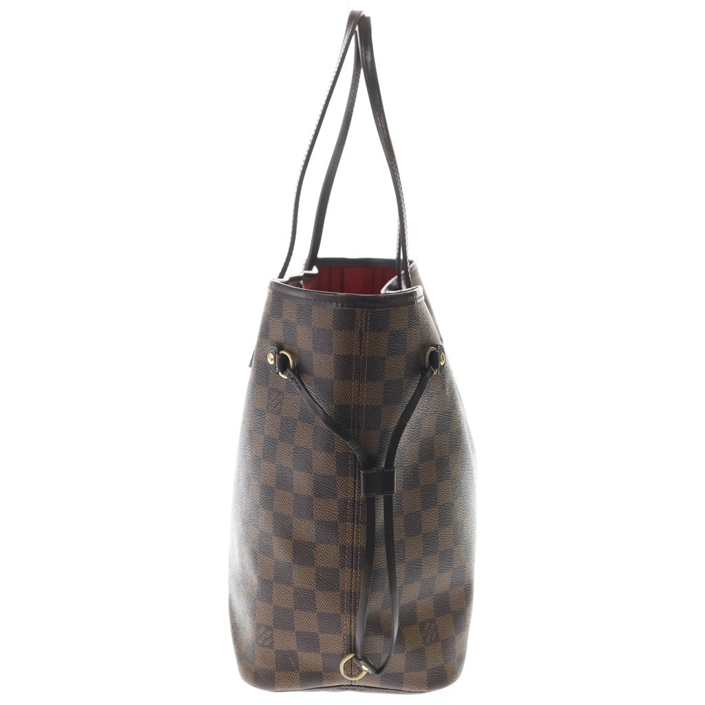 LOUIS VUITTON(ルイヴィトン) ダミエ ネヴァーフルMM トートバッグ ハンドバッグ ブラウン レザー×PVC N41385 ゴールド金具 レディース