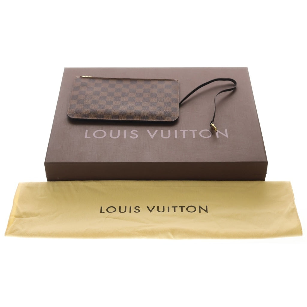 LOUIS VUITTON(ルイヴィトン) ダミエ ネヴァーフルMM トートバッグ ハンドバッグ ブラウン レザー×PVC N41385 ゴールド金具 レディース