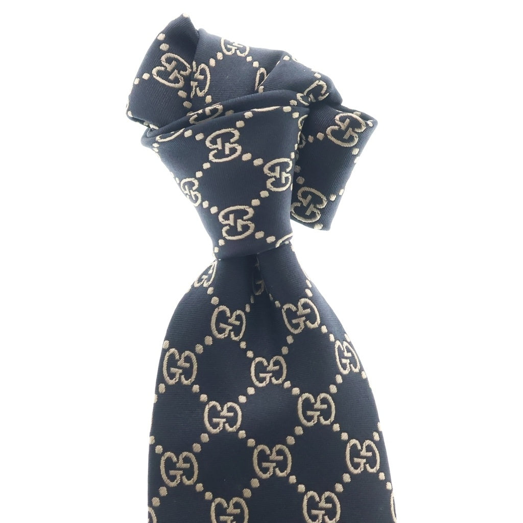 GUCCI(グッチ) GG柄シルクネクタイ ブラック