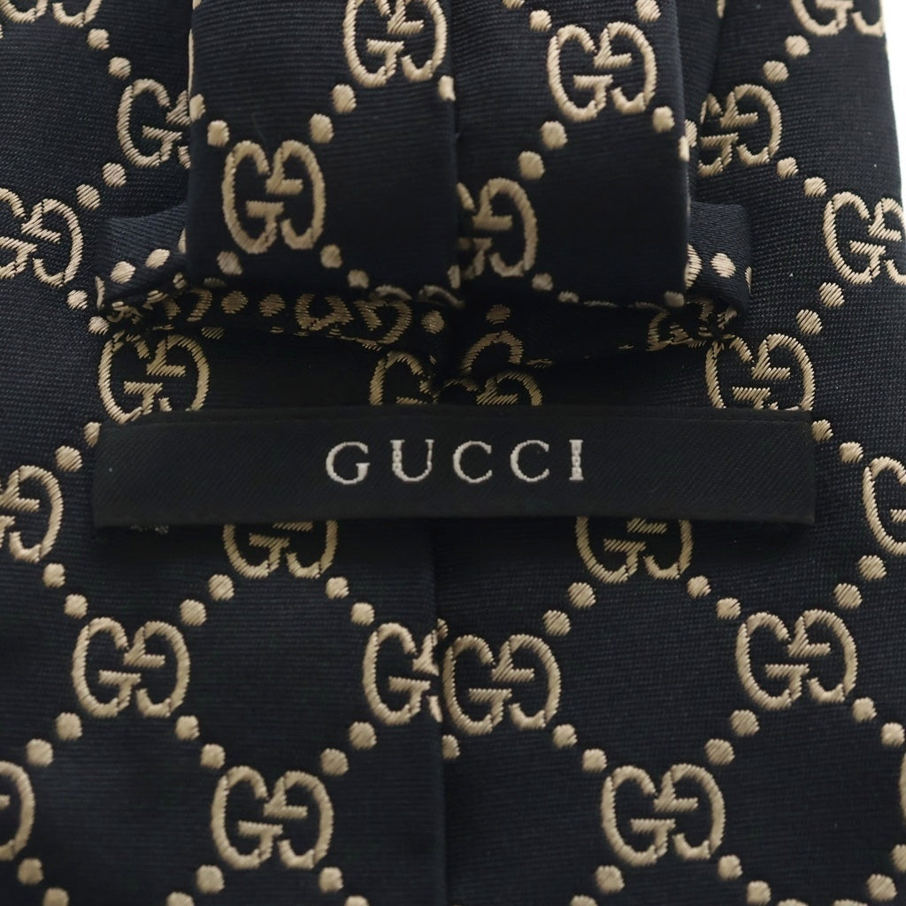 GUCCI(グッチ) GG柄シルクネクタイ ブラック