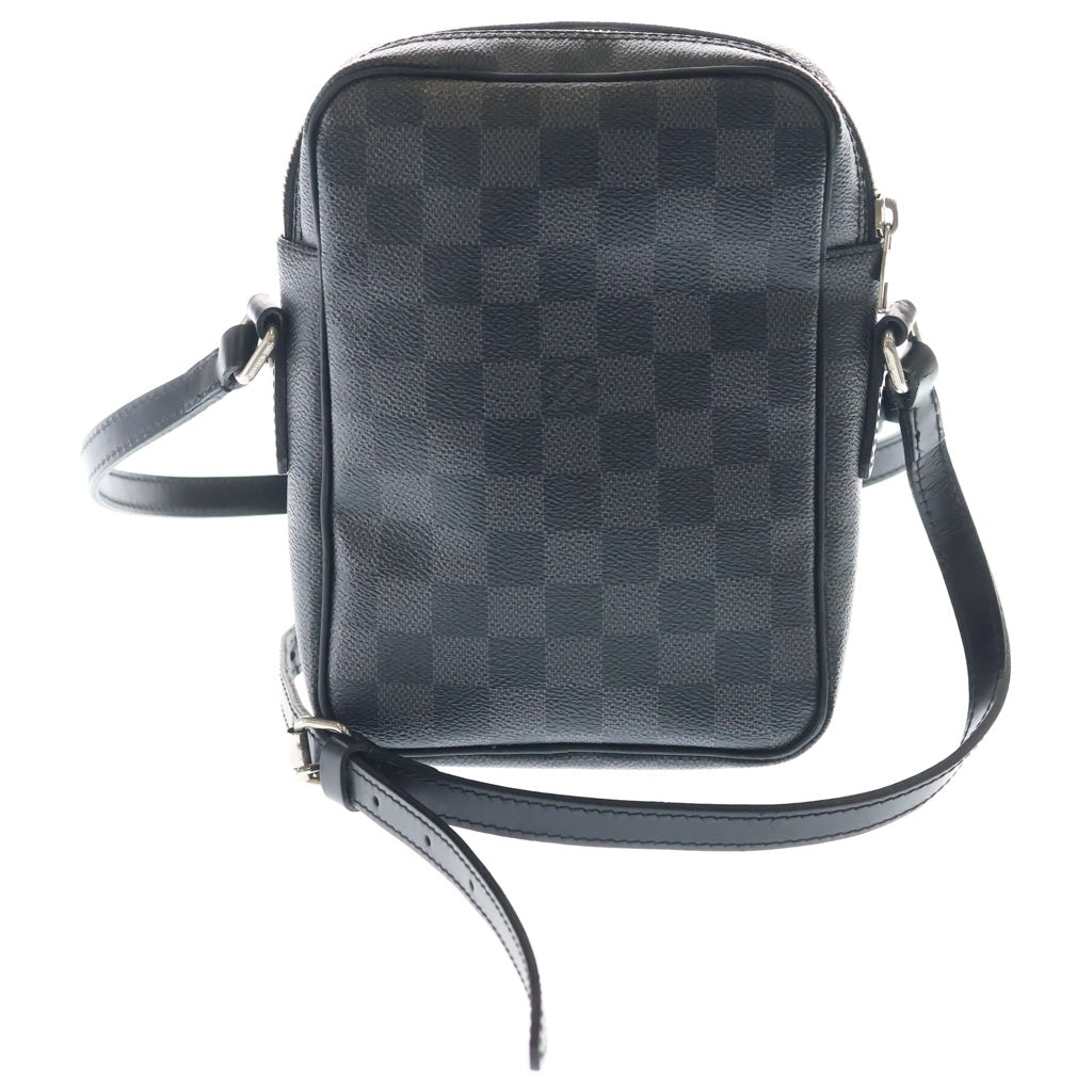 LOUIS VUITTON(ルイヴィトン) ダミエグラフィット レム ショルダーバッグ ミニバッグ ブラック レザー×PVC N41446 シルバー金具 レディース