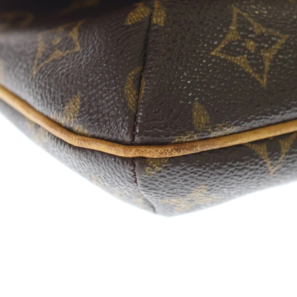 LOUIS VUITTON(ルイヴィトン) モノグラム ミュゼットタンゴ ショルダーバッグ ブラウン レザー×PVC M51257 ゴールド金具 レディース