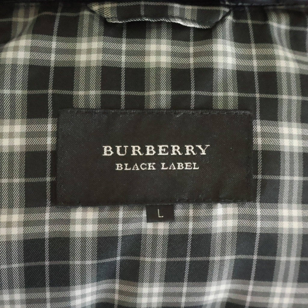 BURBERRY(バーバリー) ダウンベスト フード ブラック Lサイズ