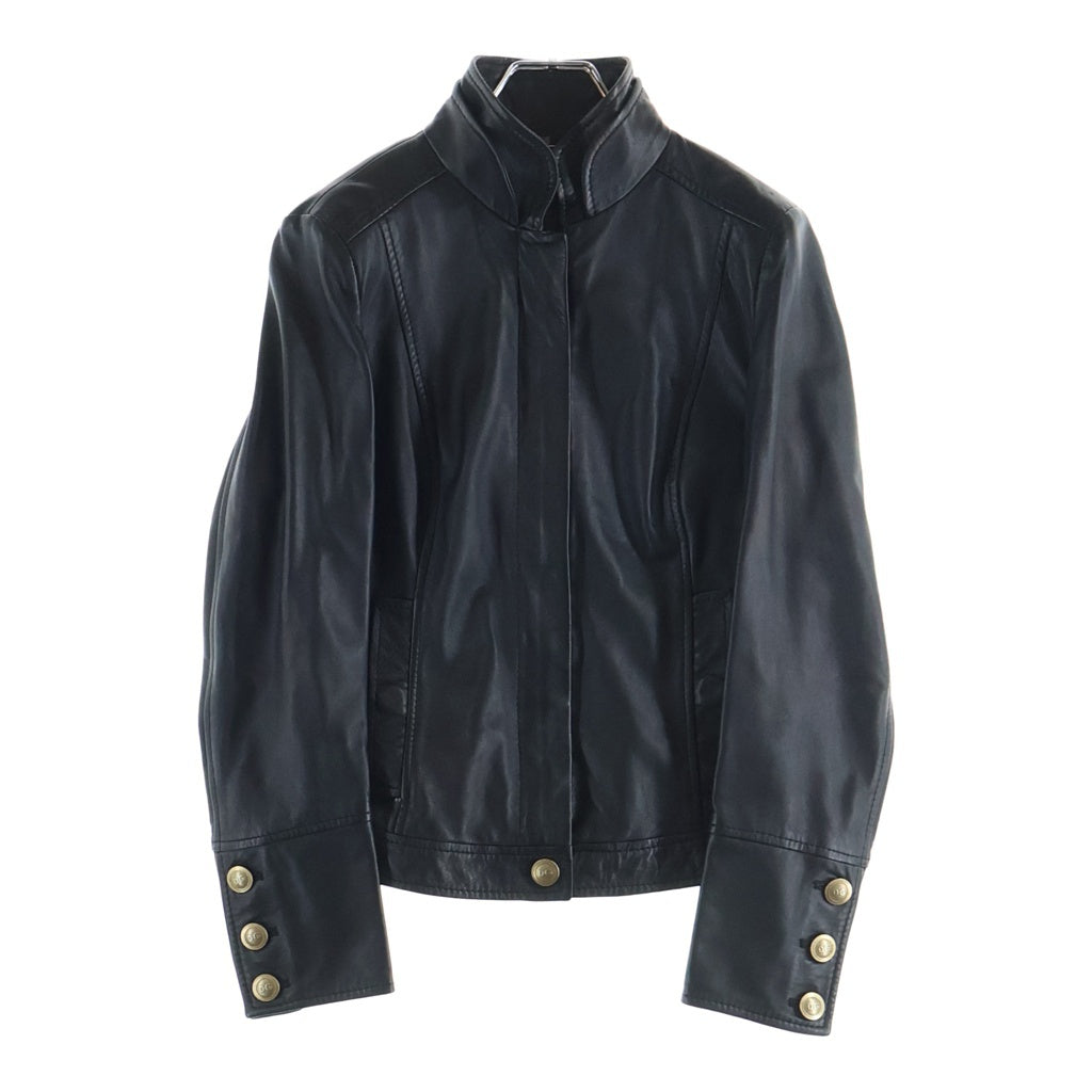 DOLCE & GABBANA(ドルチェアンドガッバーナ) レザージャケット ジップアップ シープスキン ブラック サイズ40 F9148L レディース