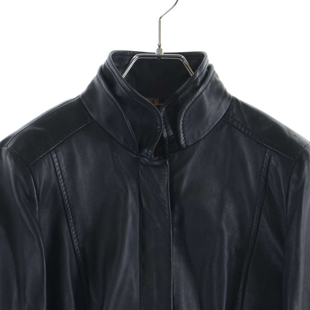 DOLCE & GABBANA(ドルチェアンドガッバーナ) レザージャケット ジップアップ シープスキン ブラック サイズ40 F9148L レディース
