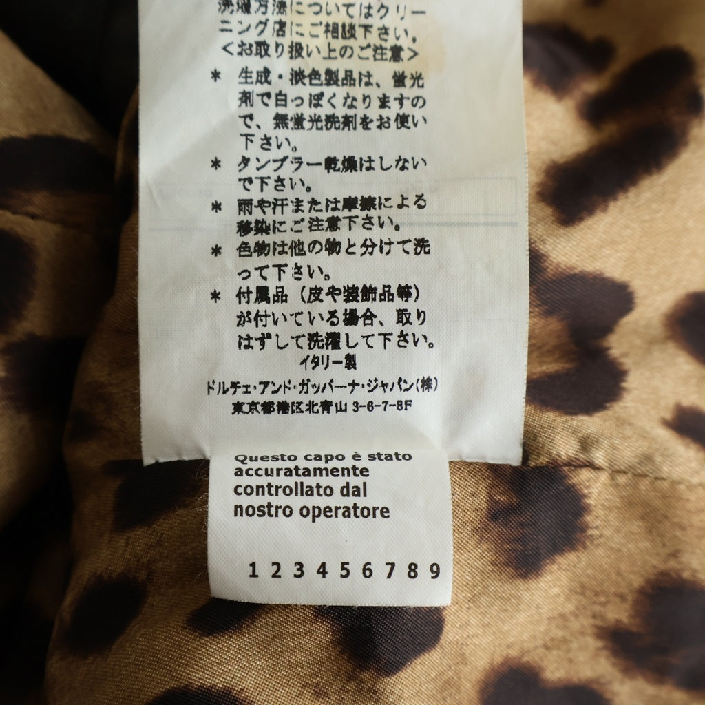DOLCE & GABBANA(ドルチェアンドガッバーナ) レザージャケット ジップアップ シープスキン ブラック サイズ40 F9148L レディース