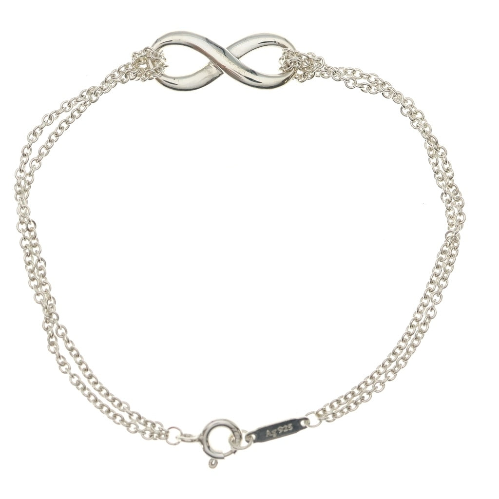 TIFFANY & Co.(ティファニー) インフィニティ ミディアム ダブルチェーン Ag925 ブレスレット シルバー レディース