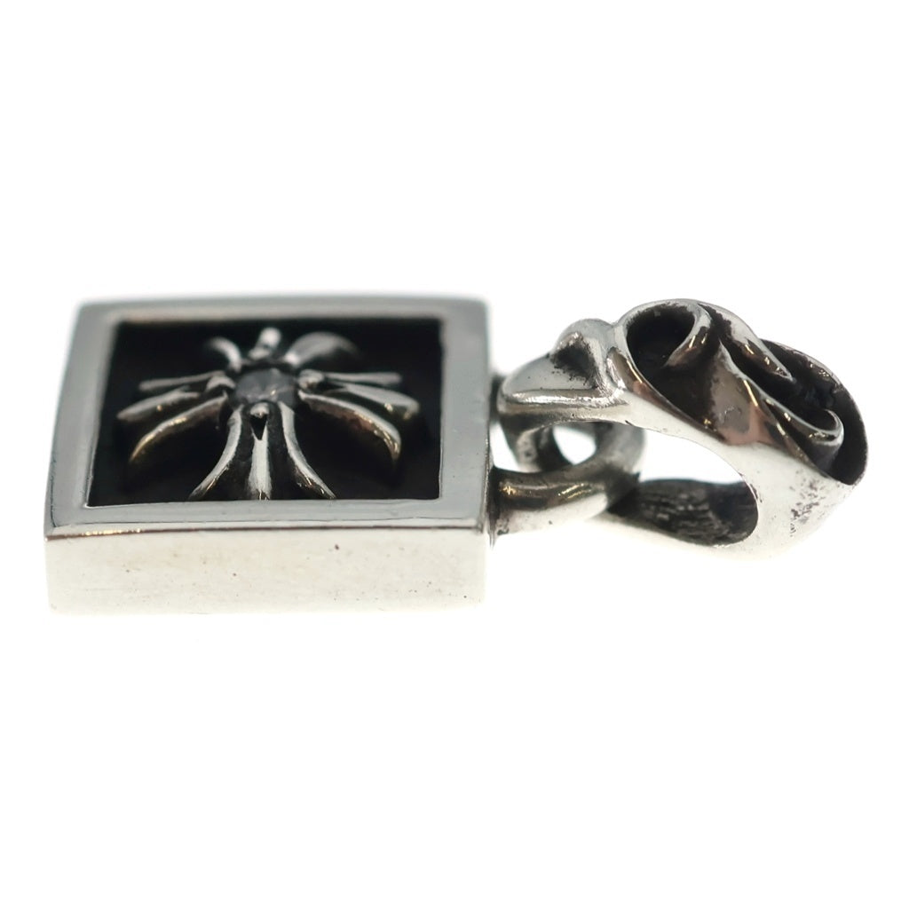 CHROME HEARTS(クロムハーツ) FRAMED CH PLUS 1DIA フレームドCHプラス 1ダイヤ チャーム シルバーネックレストップ