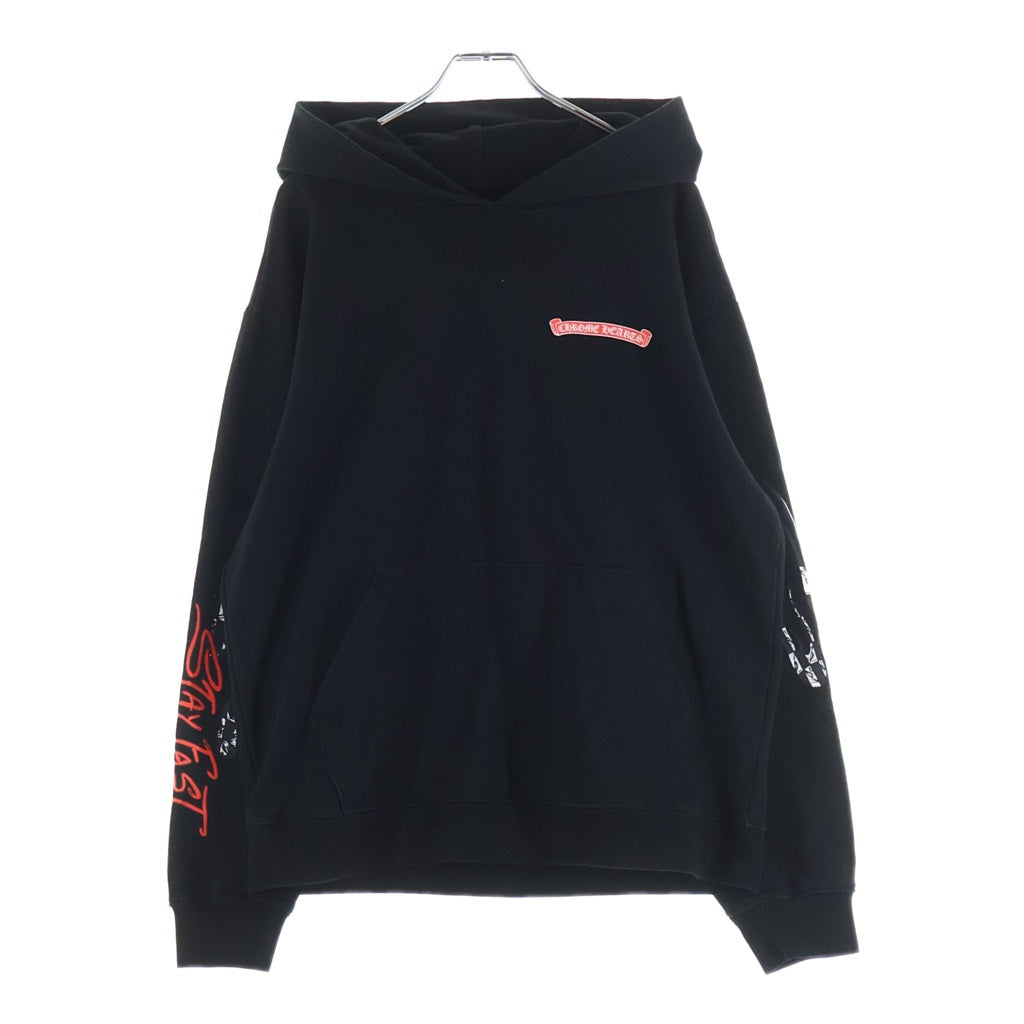 CHROME HEARTS(クロムハーツ) Matty Boy Stay Fast Hoodie マッティボーイ ステイ ファスト プリント プルオーバー スウェット パーカー フーディー ブラック