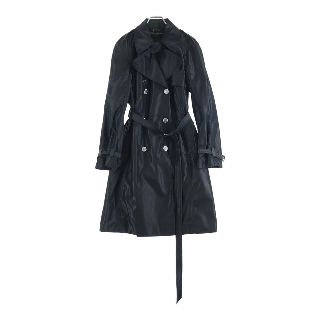 DOLCE & GABBANA(ドルチェアンドガッバーナ) ダブルブレスト トレンチコート ブラック F0759T レディース