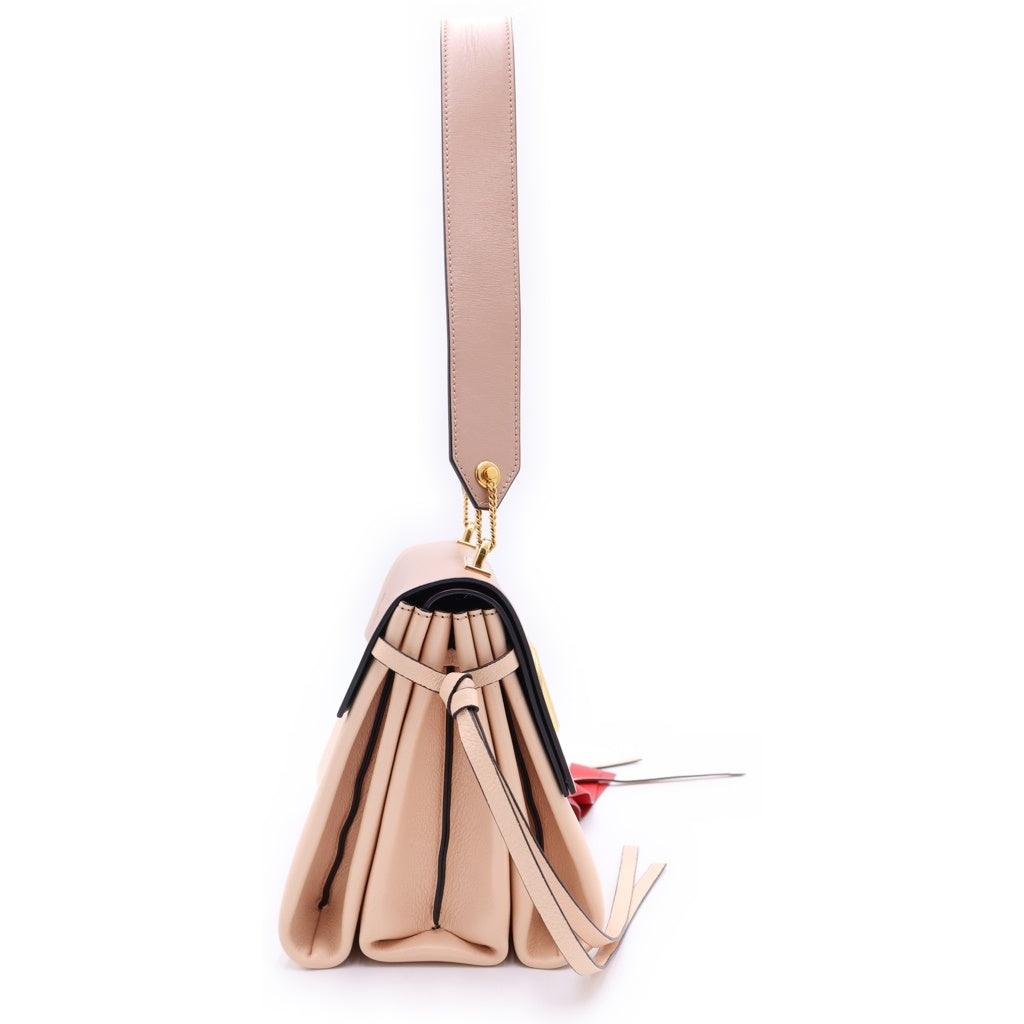 VALENTINO(ヴァレンティノ) Vスリング レザー ワンショルダーバッグ ベージュ レディース