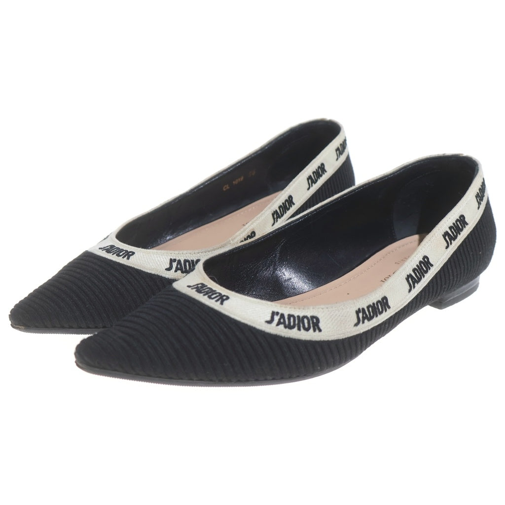 Christian Dior(クリスチャンディオール) J'ADIOR ロゴ フラットパンプス ブラック #36 KCB486ECF レディース