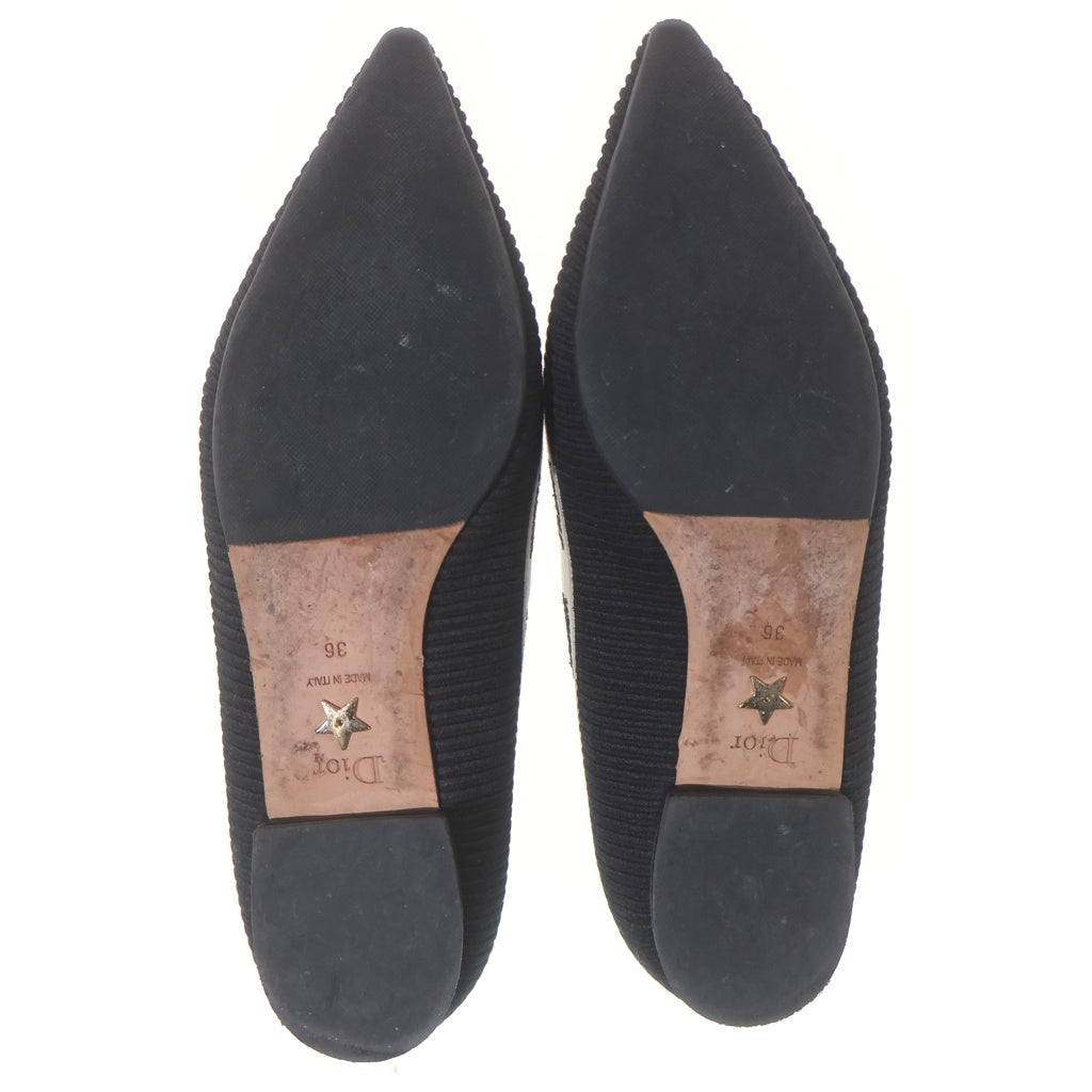 Christian Dior(クリスチャンディオール) J'ADIOR ロゴ フラットパンプス ブラック #36 KCB486ECF レディース