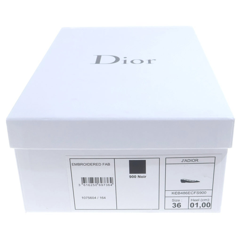Christian Dior(クリスチャンディオール) J'ADIOR ロゴ フラットパンプス ブラック #36 KCB486ECF レディース
