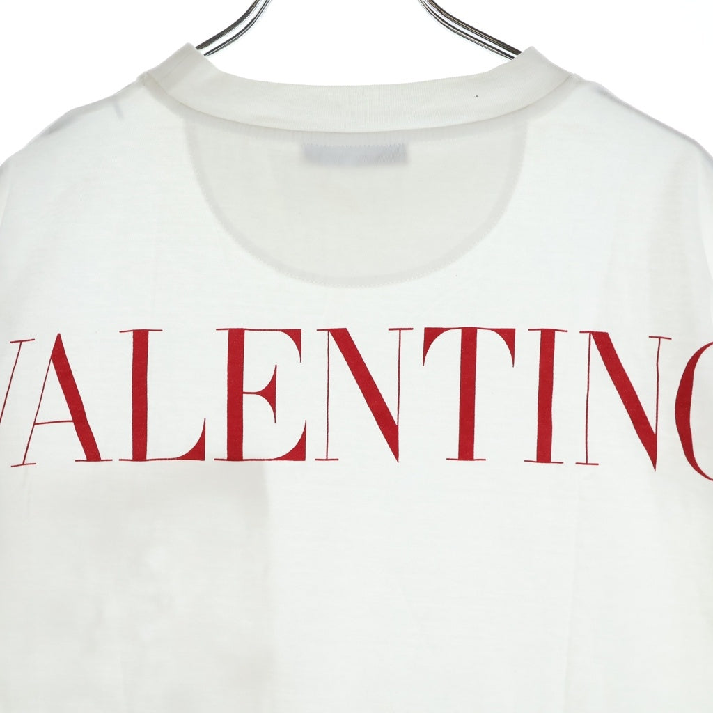 VALENTINO(ヴァレンティノ) レースポケット バックロゴ Tシャツ ホワイト #XS レディース
