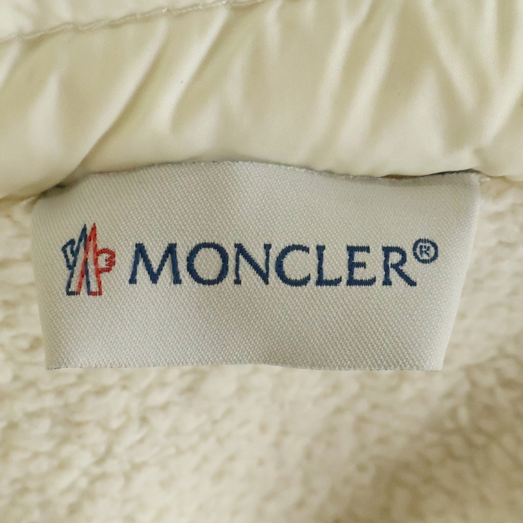 MONCLER(モンクレール) 15AW ダウン切り替え ジップアップ スウェット パーカー フーディー アイボリー A20938486900 80261 レディース