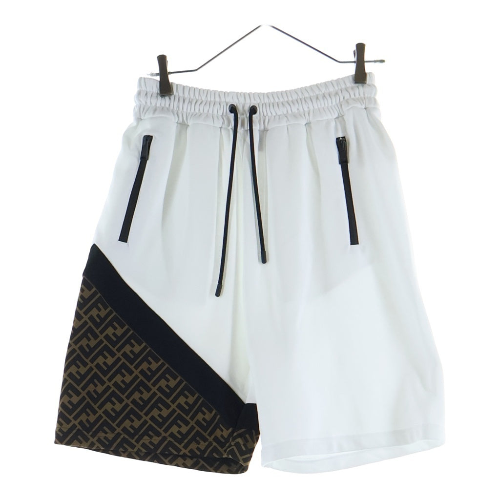 FENDI(フェンディ) FF柄 ズッカ柄 ジップポケット コットン ハーフパンツ #S ホワイト