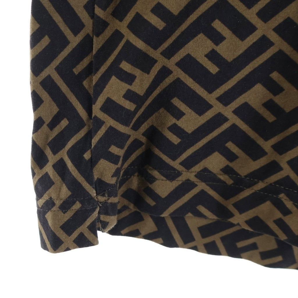 FENDI(フェンディ) FF柄 ズッカ柄 クルーネックTシャツ半袖 トップス ホワイト