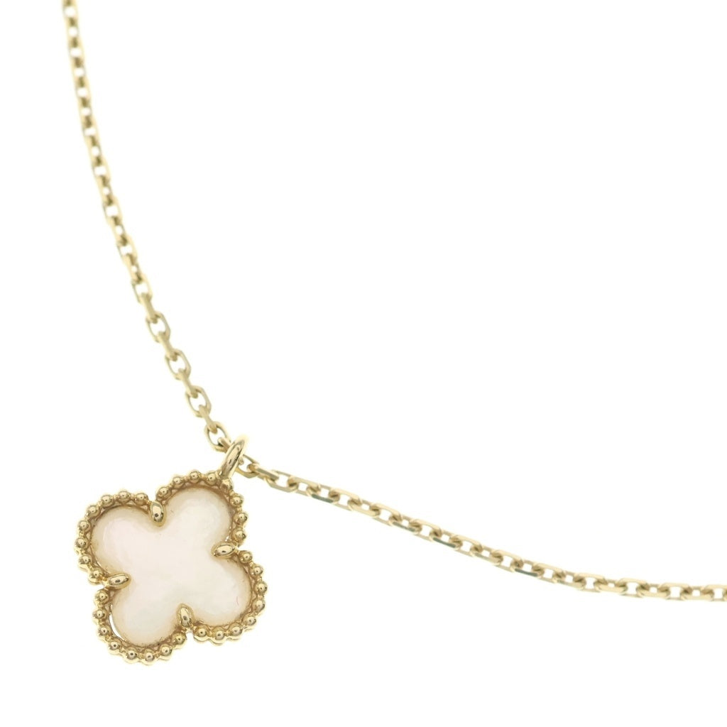 Van Cleef & Arpels(ヴァンクリーフアンドアーペル) スウィートアルハンブラ ネックレス ペンダント マザーオブパール Au750YG イエローゴールド JE086398 レディース