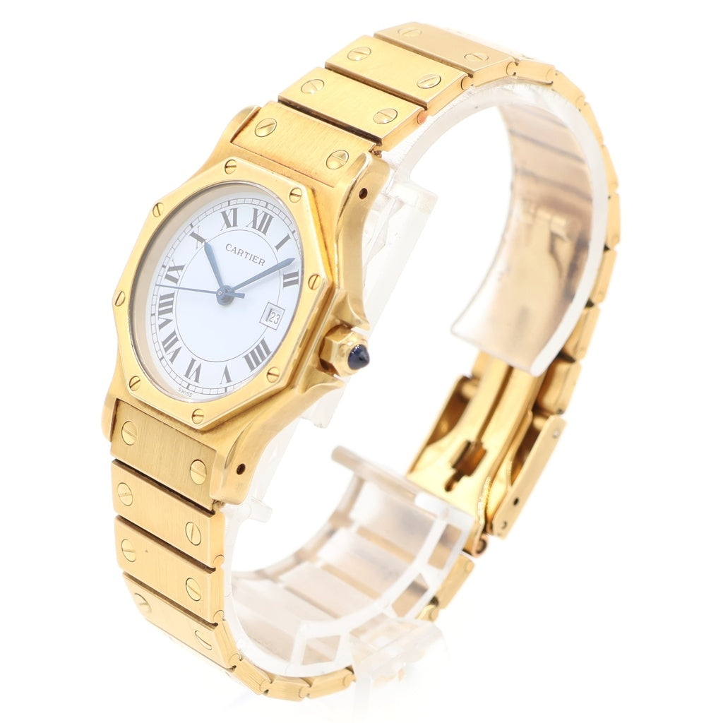 Cartier(カルティエ) サントス ロンデ ホワイトローマ文字盤 自動巻き 腕時計 K18YG イエローゴールド 2965