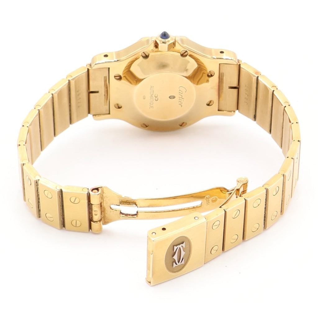 Cartier(カルティエ) サントス ロンデ ホワイトローマ文字盤 自動巻き 腕時計 K18YG イエローゴールド 2965