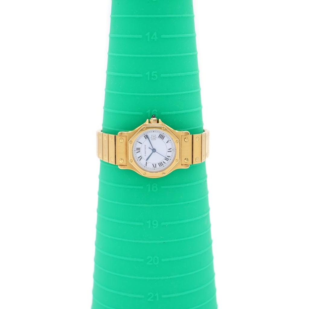 Cartier(カルティエ) サントス ロンデ ホワイトローマ文字盤 自動巻き 腕時計 K18YG イエローゴールド 2965