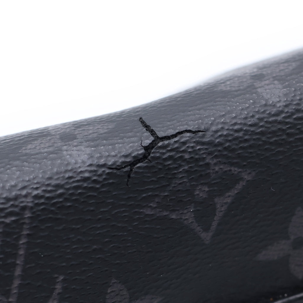 LOUIS VUITTON(ルイヴィトン) モノグラムエクリプス メッセンジャー・ヴォワヤージュ ショルダーバッグ ブラック レザー×PVC M40511 シルバー金具
