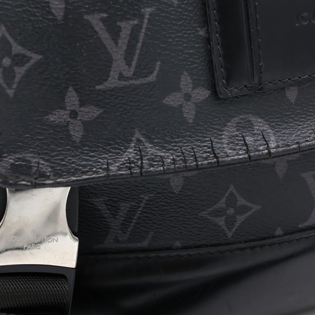 LOUIS VUITTON(ルイヴィトン) モノグラムエクリプス メッセンジャー・ヴォワヤージュ ショルダーバッグ ブラック レザー×PVC M40511 シルバー金具
