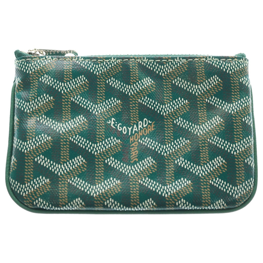 GOYARD(ゴヤール) コインケース ミニ財布 グリーン レザー シルバー金具