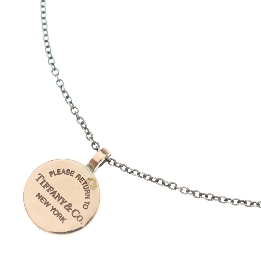 TIFFANY & Co.(ティファニー) リターントゥ ティファニー ラウンド ネックレス ペンダント チェーン シルバー×ピンクゴールド Ag925×メタル レディース
