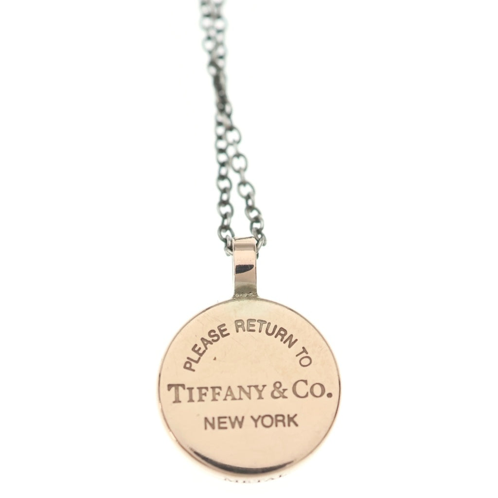 TIFFANY & Co.(ティファニー) リターントゥ ティファニー ラウンド ネックレス ペンダント チェーン シルバー×ピンクゴールド Ag925×メタル レディース