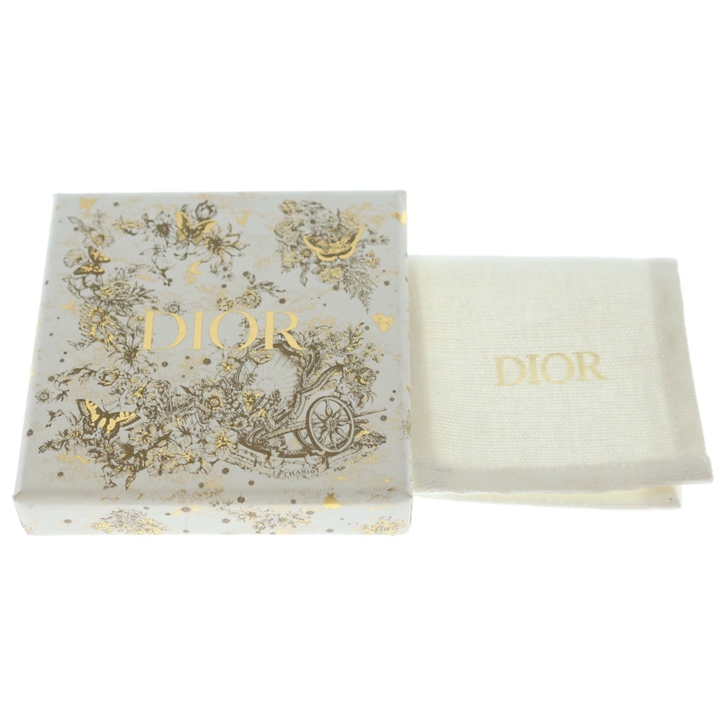 Christian Dior(クリスチャンディオール) CDロゴ ラインストーン フェイクパール GP リング 指輪 #L ゴールド