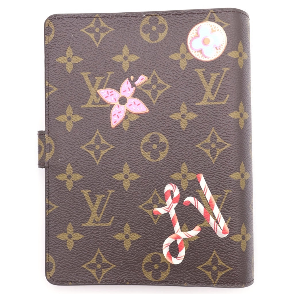 LOUIS VUITTON(ルイヴィトン) アジェンダPM モノグラム ヴィヴィエンヌ PVC レザー 手帳カバー ICタイプ ブラウン/レッド GI1170 レディース