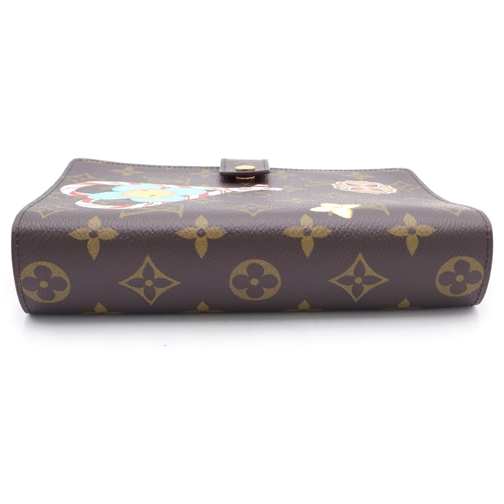 LOUIS VUITTON(ルイヴィトン) アジェンダPM モノグラム ヴィヴィエンヌ PVC レザー 手帳カバー ICタイプ ブラウン/レッド GI1170 レディース