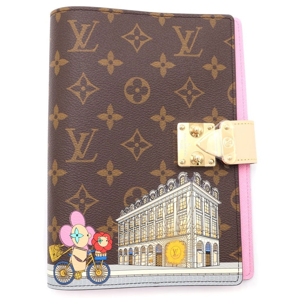 LOUIS VUITTON(ルイヴィトン) クヴェルテュール カルネポール モノグラム ヴィヴィエンヌ PVC レザー 手帳カバー ICタイプ ブラウン/ピンク GI0827 レディース