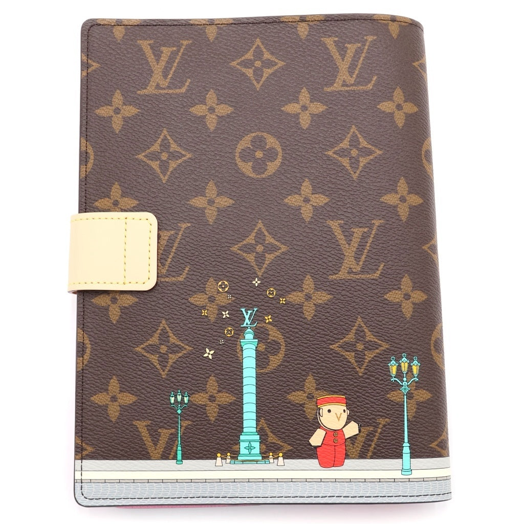 LOUIS VUITTON(ルイヴィトン) クヴェルテュール カルネポール モノグラム ヴィヴィエンヌ PVC レザー 手帳カバー ICタイプ ブラウン/ピンク GI0827 レディース