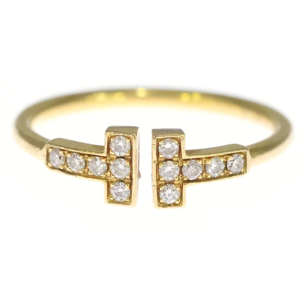TIFFANY & Co.(ティファニー) Tワイヤー ダイヤ リング イエローゴールド Au750 #14 レディース