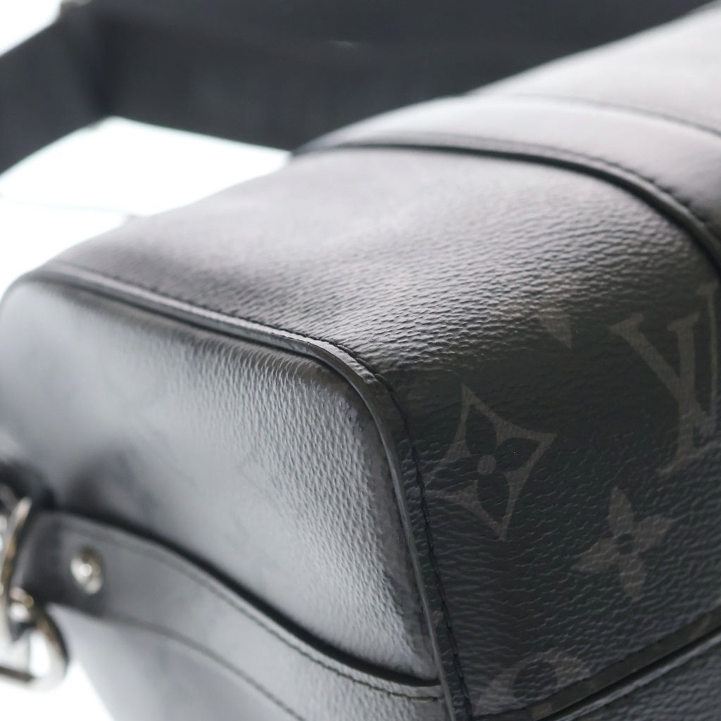 LOUIS VUITTON(ルイヴィトン) モノグラムエクリプス シティキーポル ショルダーバッグ ブラック レザー×PVC M45936 シルバー金具 レディース