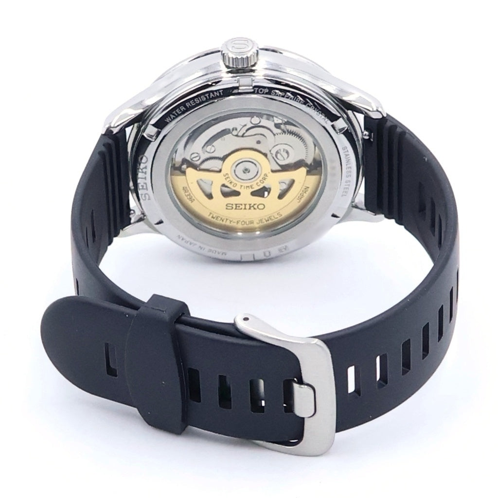 SEIKO(セイコー) PRESAGE プレサージュ 黒文字盤 SS/AT ステンレス 自動巻き スケルトン 腕時計 SARY093