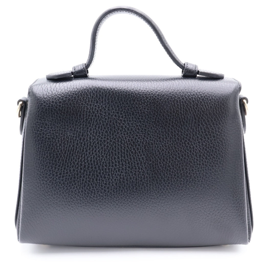 GUCCI(グッチ) インターロッキングG 2WAYハンドバッグ ショルダーバッグ ブラック レザー 510302 ゴールド金具 レディース