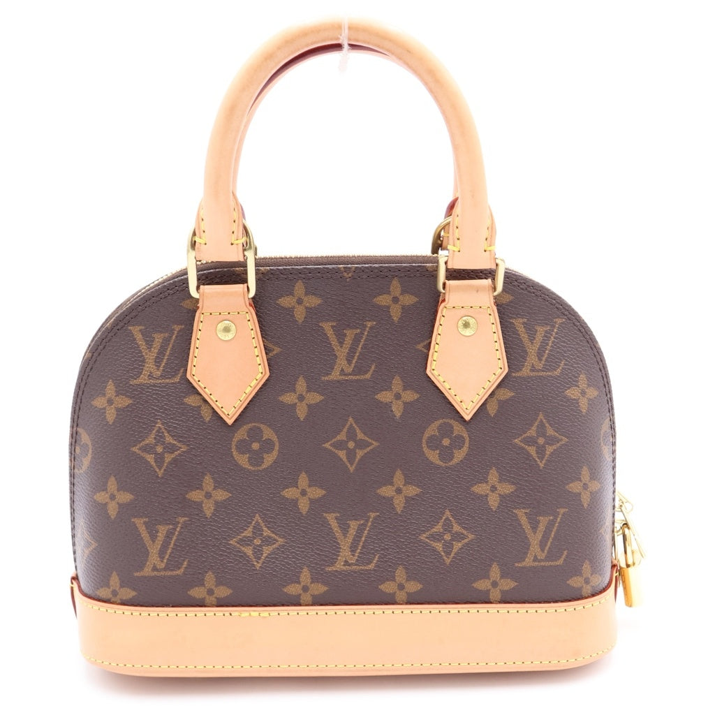 LOUIS VUITTON(ルイヴィトン) モノグラム アルマBB 2WAYバッグ ハンドバッグ ショルダーバッグ ブラウン レザー×PVC M46990 ゴールド金具 レディース