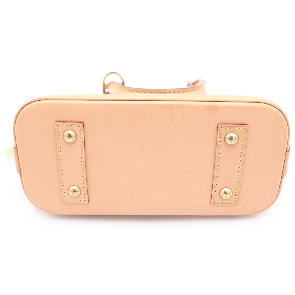 LOUIS VUITTON(ルイヴィトン) モノグラム アルマBB 2WAYバッグ ハンドバッグ ショルダーバッグ ブラウン レザー×PVC M46990 ゴールド金具 レディース