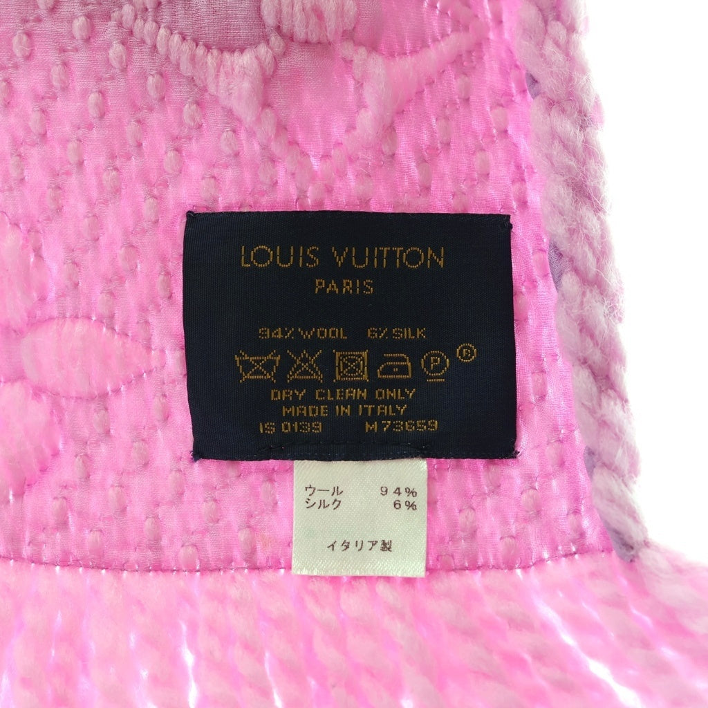LOUIS VUITTON(ルイヴィトン) エシャルプ ロゴマニア モノグラム ジャガード マフラー ピンク M73659 レディース