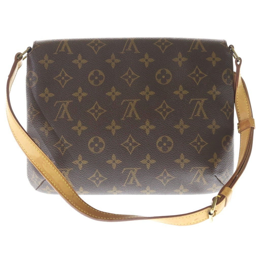 LOUIS VUITTON(ルイヴィトン) モノグラム ミュゼットタンゴ ショルダーバッグ ブラウン レザー×PVC M51257 ゴールド金具 レディース